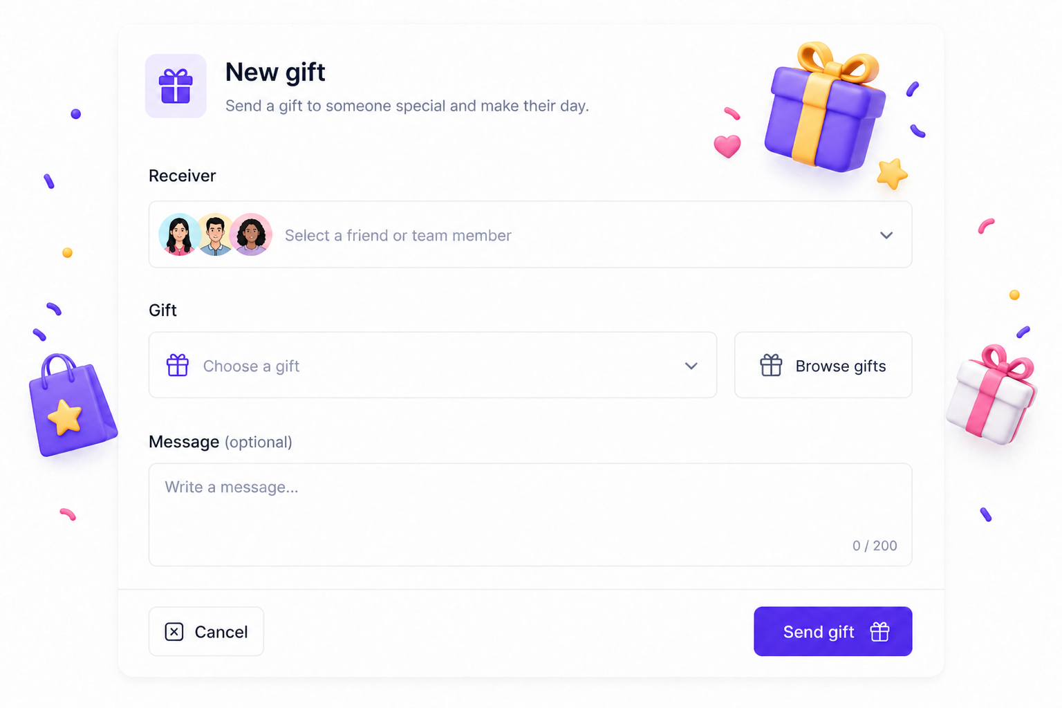 Employee rewards software gifts preview