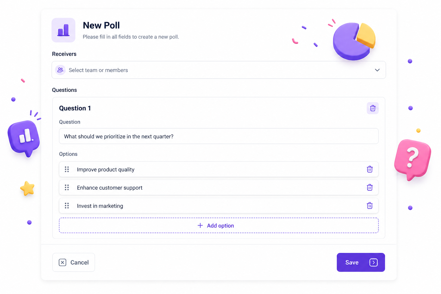 Employee survey software and team polls preview